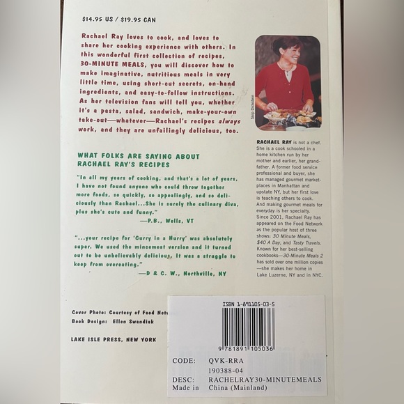Rachael Ray 30 Minute Meals Cookbook NWT - Picture 2 of 4